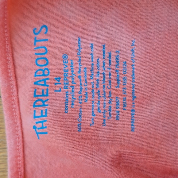 THEREABOUTS BRAND GIRLS PINK FLORAL & PEACH SUMMER TANK TOPS SIZE LARGE 14 - Picture 14 of 14